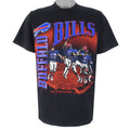 NFL (Nutmeg) - Buffalo Bills Stadium Map T-Shirt 1990s Medium Vintage Retro Football