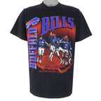NFL (Nutmeg) - Buffalo Bills Stadium Map T-Shirt 1990s Medium Vintage Retro Football