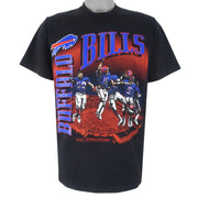 NFL (Nutmeg) - Buffalo Bills Stadium Map T-Shirt 1990s Medium Vintage Retro Football