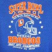 NFL (Trench) - Denver Broncos AFC Champs Crew Neck Sweatshirt 1988 X-Large Vintage Retro Football