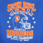 NFL (Trench) - Denver Broncos AFC Champs Crew Neck Sweatshirt 1988 X-Large Vintage Retro Football