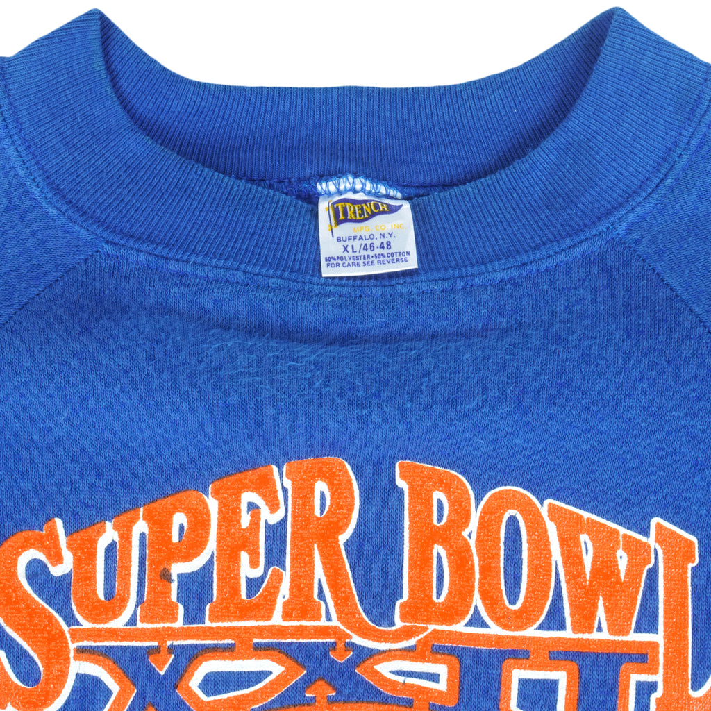 NFL (Trench) - Denver Broncos AFC Champs Crew Neck Sweatshirt 1988 X-Large Vintage Retro Football