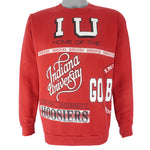 NCAA (True Fan) - Indiana Hoosiers Crew Neck Sweatshirt 1990s Large Vintage Retro Football College