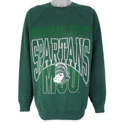 NCAA (Jostens) - Michigan State Spartans Crew Neck Sweatshirt 1990s XX-Large Vintage Retro
