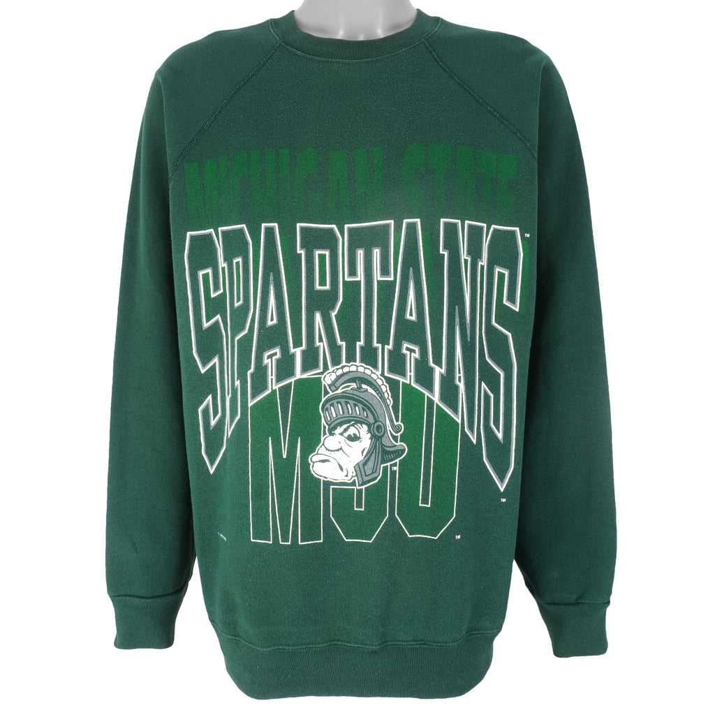 NCAA (Jostens) - Michigan State Spartans Crew Neck Sweatshirt 1990s XX-Large Vintage Retro