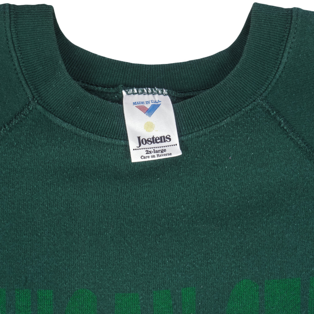 NCAA (Jostens) - Michigan State Spartans Crew Neck Sweatshirt 1990s XX-Large Vintage Retro