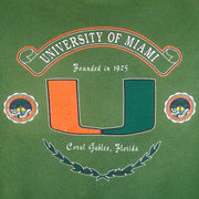 NCAA (GS) - Miami Hurricane Crew Neck Sweatshirt 1990s Large Vintage Retro
