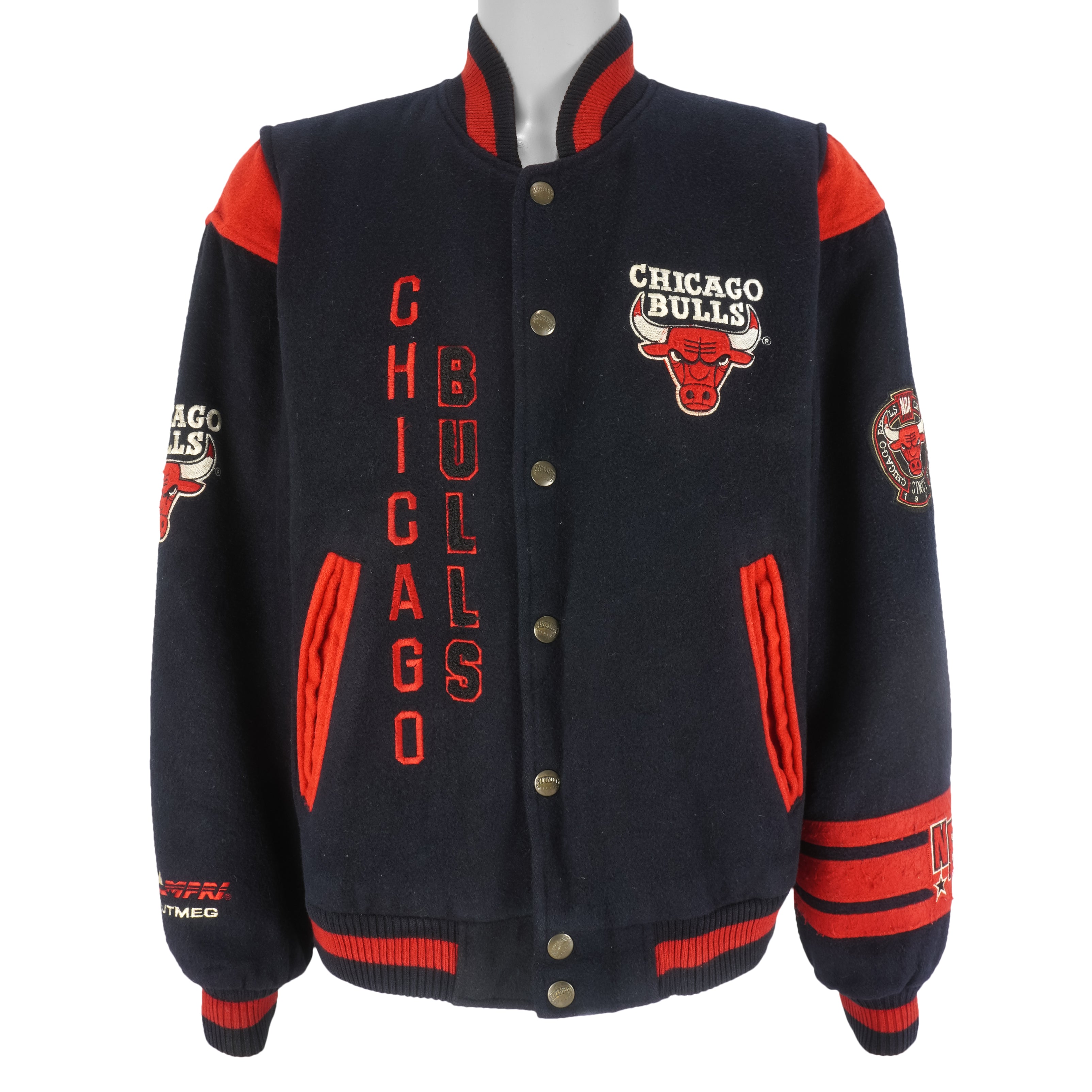 Vintage Chicago Blackhawks 70s Delong Bomber Jacket Red Nhl Hockey