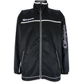 Champion - Black Embroidered Windbreaker 1990s Large Vintage Retro