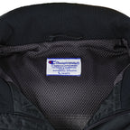 Champion - Black Embroidered Windbreaker 1990s Large Vintage Retro