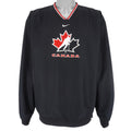 Nike - Team Canada Hockey Embroidered Pullover Windbreaker 1990s Large Vintage Retro Hockey