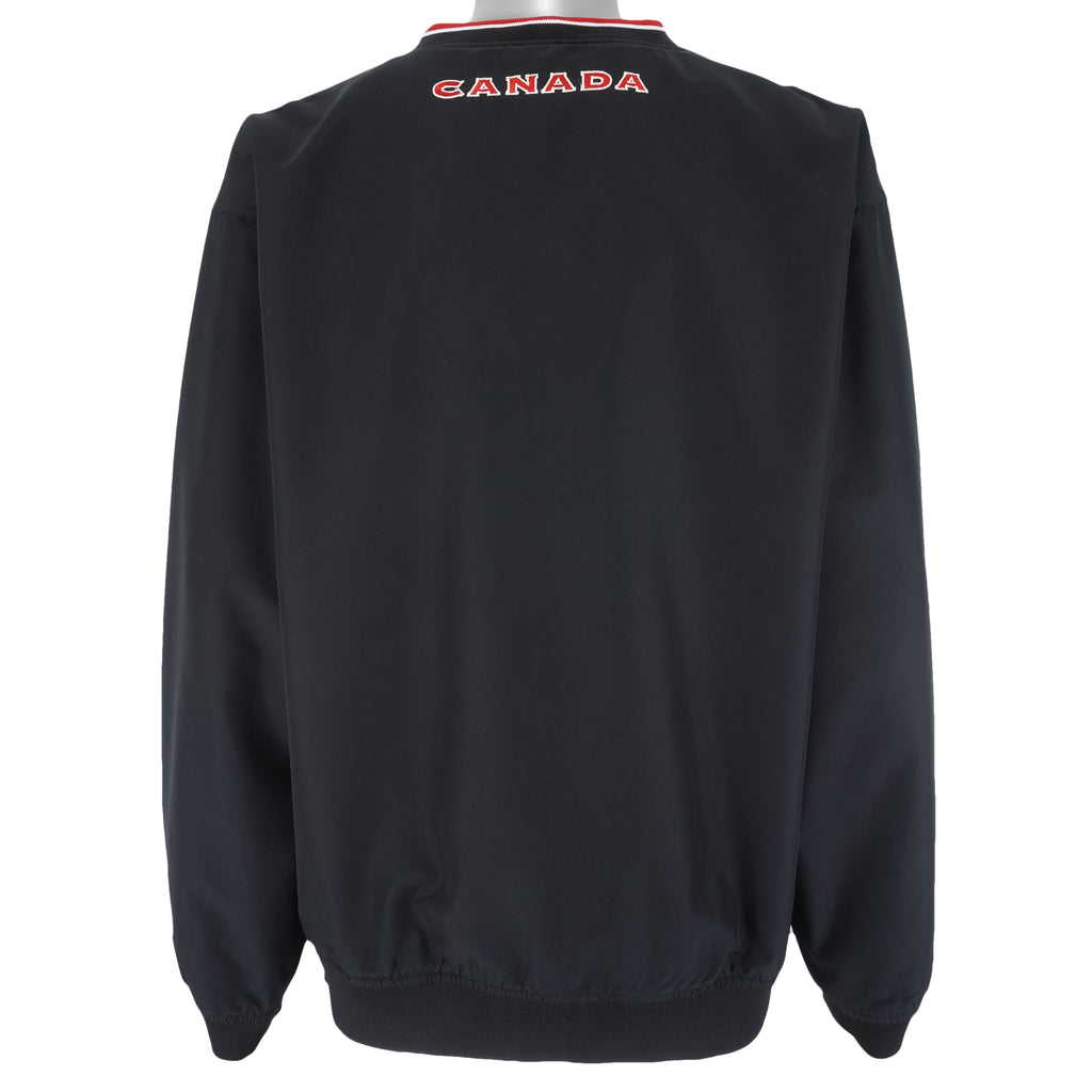 Nike - Team Canada Hockey Embroidered Pullover Windbreaker 1990s Large Vintage Retro Hockey