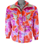 Asics - Floral Patterned Ski Jacket 1990s Medium Vintage Retro