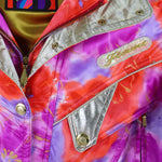 Asics - Floral Patterned Ski Jacket 1990s Medium Vintage Retro