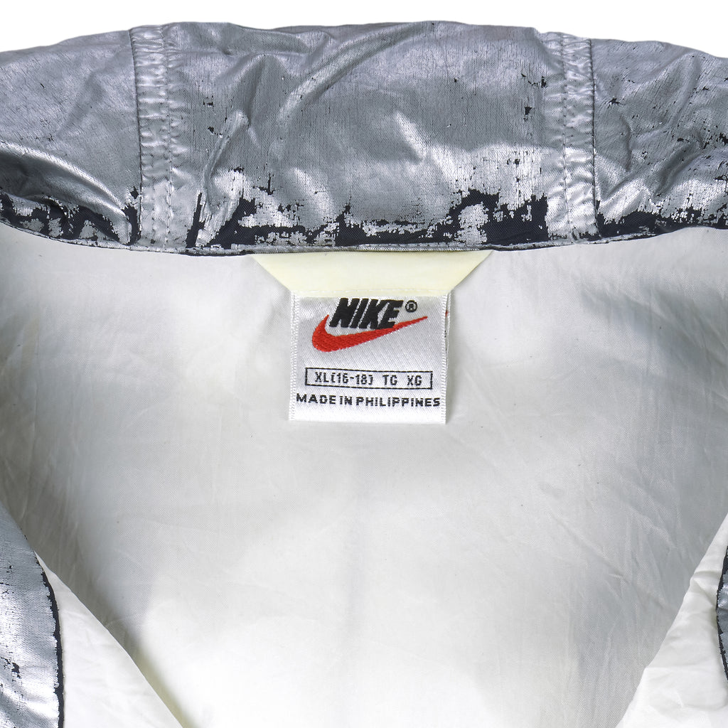 Nike - B&W Hooded Jacket 1990s X-Large Vintage Retro