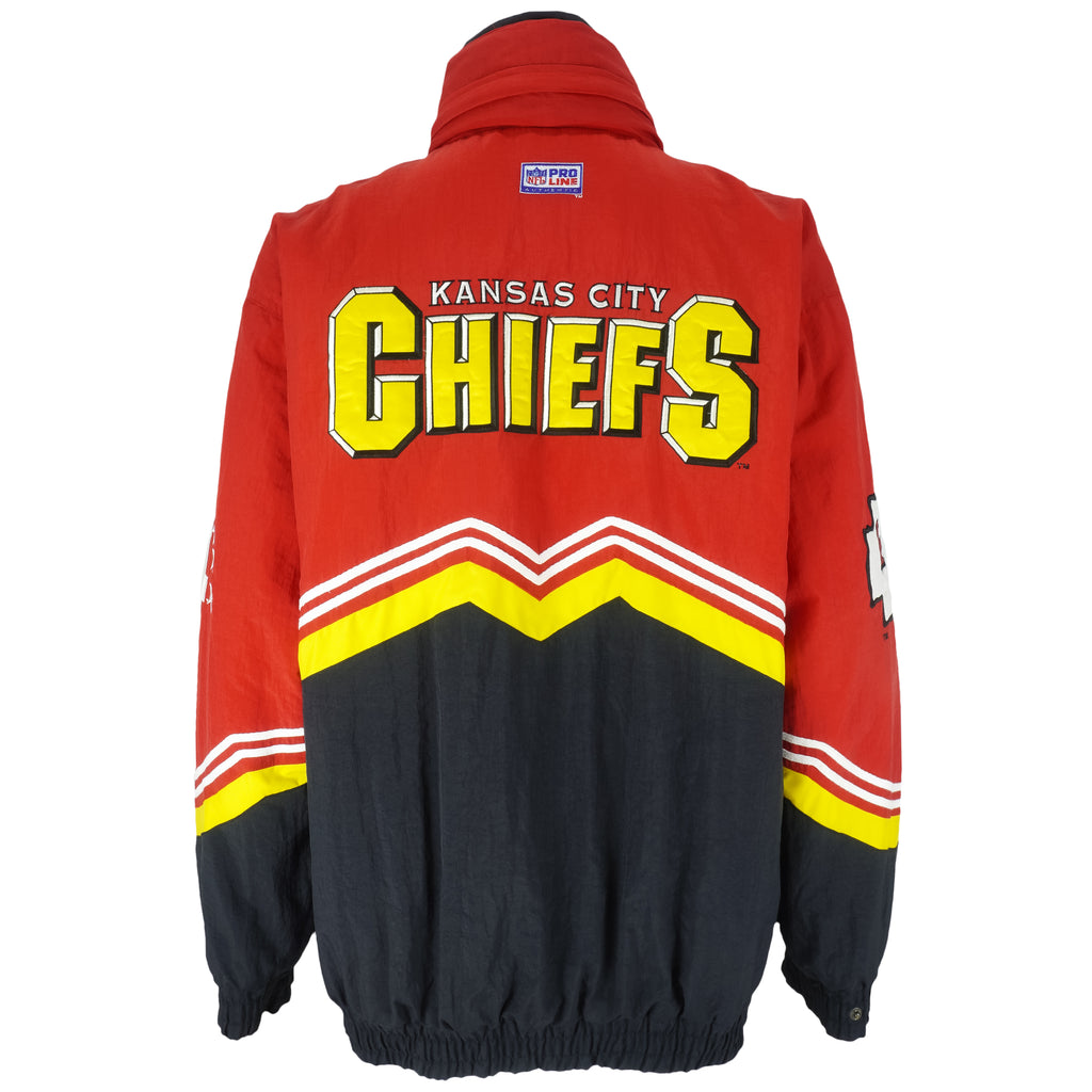 NFL (Logo Athletic) - Kansas City Chiefs Zip-Up Jacket 1990s X-Large Vintage Retro Football