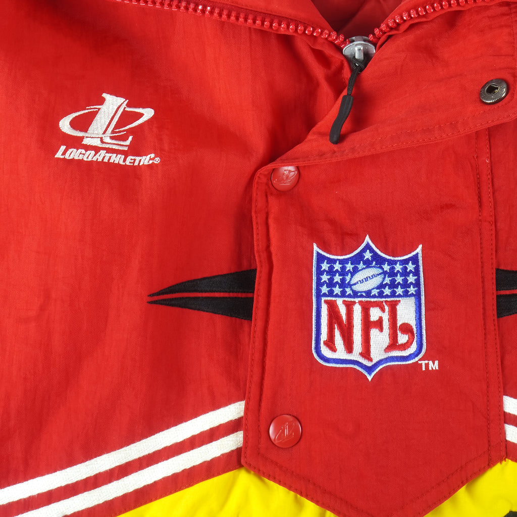 NFL (Logo Athletic) - Kansas City Chiefs Zip-Up Jacket 1990s X-Large Vintage Retro Football