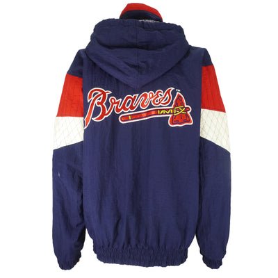 Starter - Atlanta Braves Hooded Warm Jacket 1990s Large