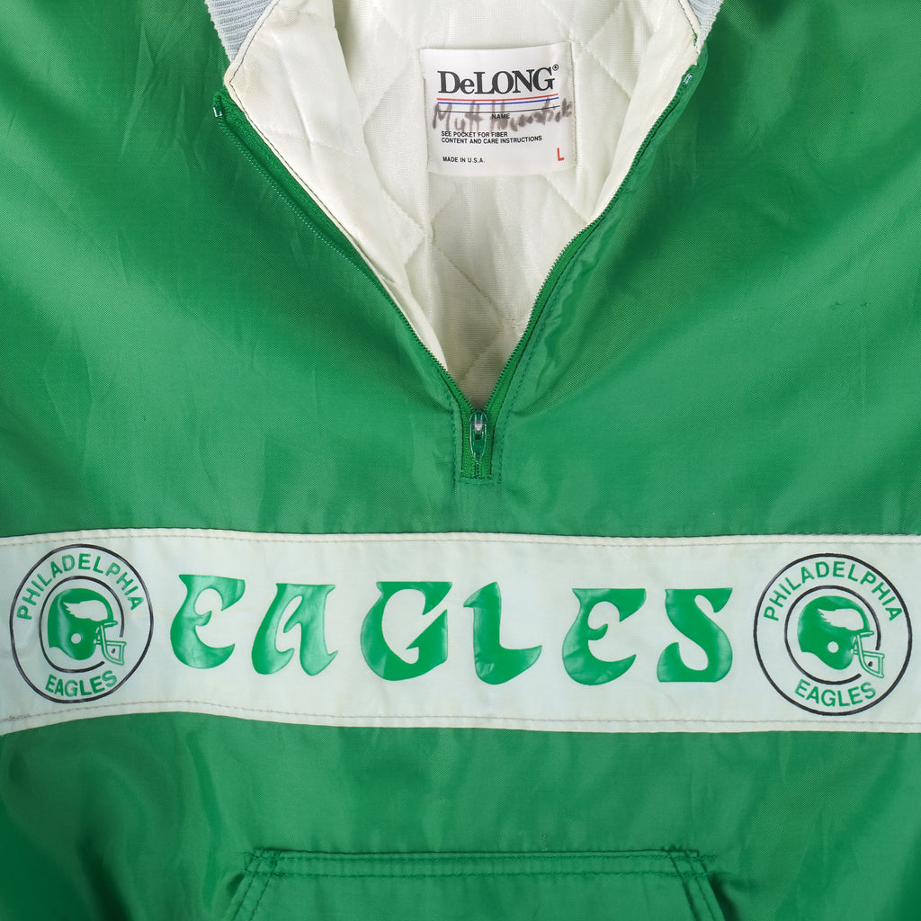 NFL (DeLong) - Philadelphia Eagles Pullover Windbreaker 1980s Large Vintage Retro Football