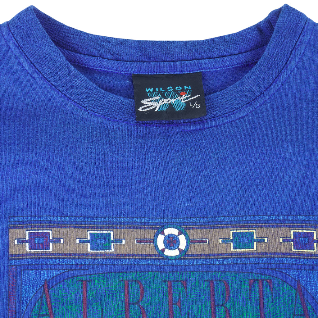 Vintage (Wilson Sport) - Alberta Canadian Rockies Banff Canada T-Shirt 1990s Large Vintage Retro