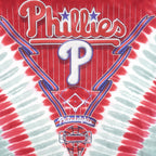 MLB (Liquid Blue) - Philadelphia Phillies Tie-Dye T-Shirt 1990s X-Large Vintage Retro Baseball