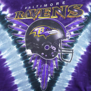 NFL - Baltimore Ravens Tie Dye Purple T-Shirt 2000s X-Large