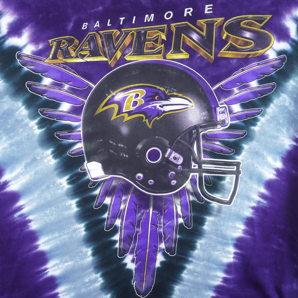 NFL - Baltimore Ravens Tie Dye Purple T-Shirt 2000s X-Large
