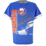 NHL (Artex) - New York Islanders Roll Up Sleeves T-Shirt 1993 Large