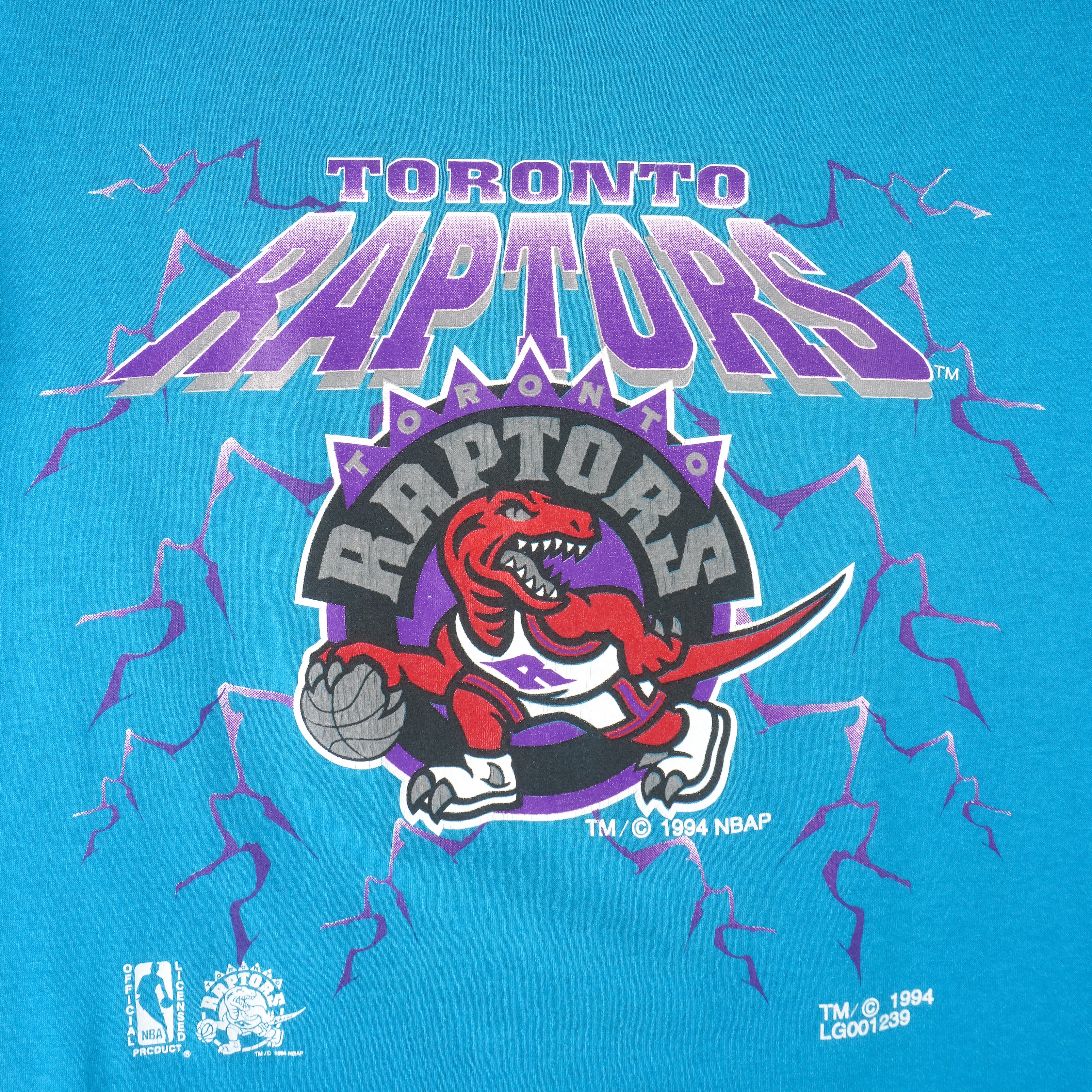 NBA - Toronto Raptors Big Spell-Out T-Shirt 1994 Small Vintage Retro Basketball
