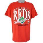 MLB (Trench) - Cincinnati Reds World Series T-Shirt 1990 X-Large Vintage Retro Baseball