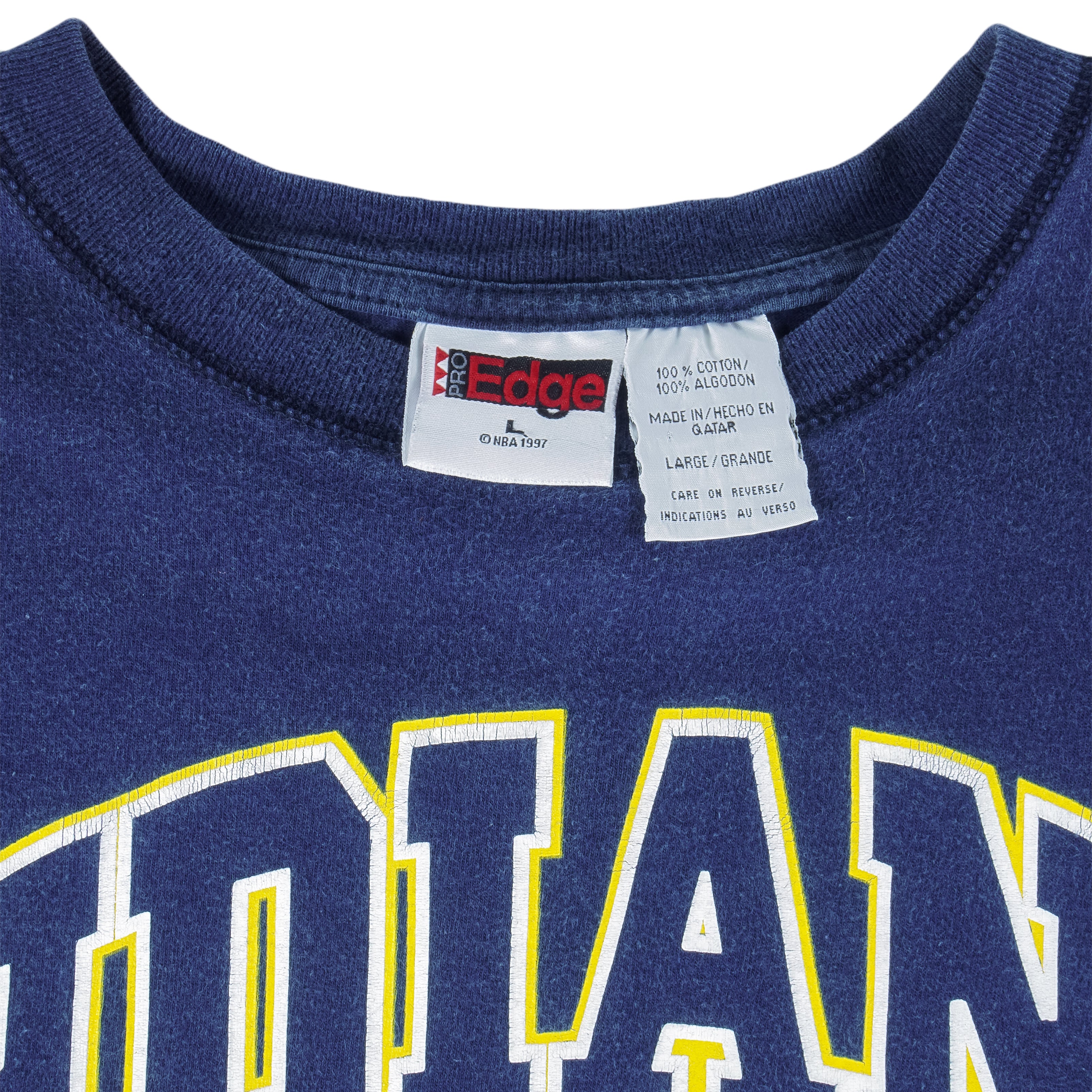 NBA (Pro Edge) - Indiana Pacers T-Shirt 1990s Large Vintage Retro Basketball
