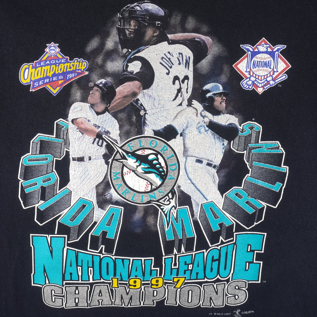 MLB (Sport Attack) - Florida Marlins World Series Champions T-Shirt 1997 X-Large Vintage Retro Baseball