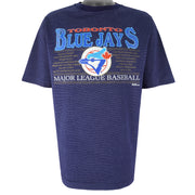 MLB (Ravens Athletic) - Toronto Blue Jays The Game Of Baseball T-Shirt 1990s Large Vintage Retro