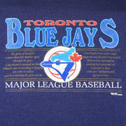 MLB (Ravens Athletic) - Toronto Blue Jays The Game Of Baseball T-Shirt 1990s Large Vintage Retro