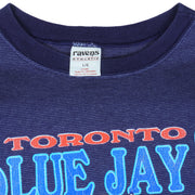 MLB (Ravens Athletic) - Toronto Blue Jays The Game Of Baseball T-Shirt 1990s Large Vintage Retro