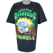 NFL (Riddell) - Seattle Seahawks Helmet T-Shirt 1997 X-Large Vintage retro football