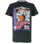 NBA (Salem) - Los Angeles Clippers Spell-Out T-Shirt 1992 Large Vintage Retro Basketball
