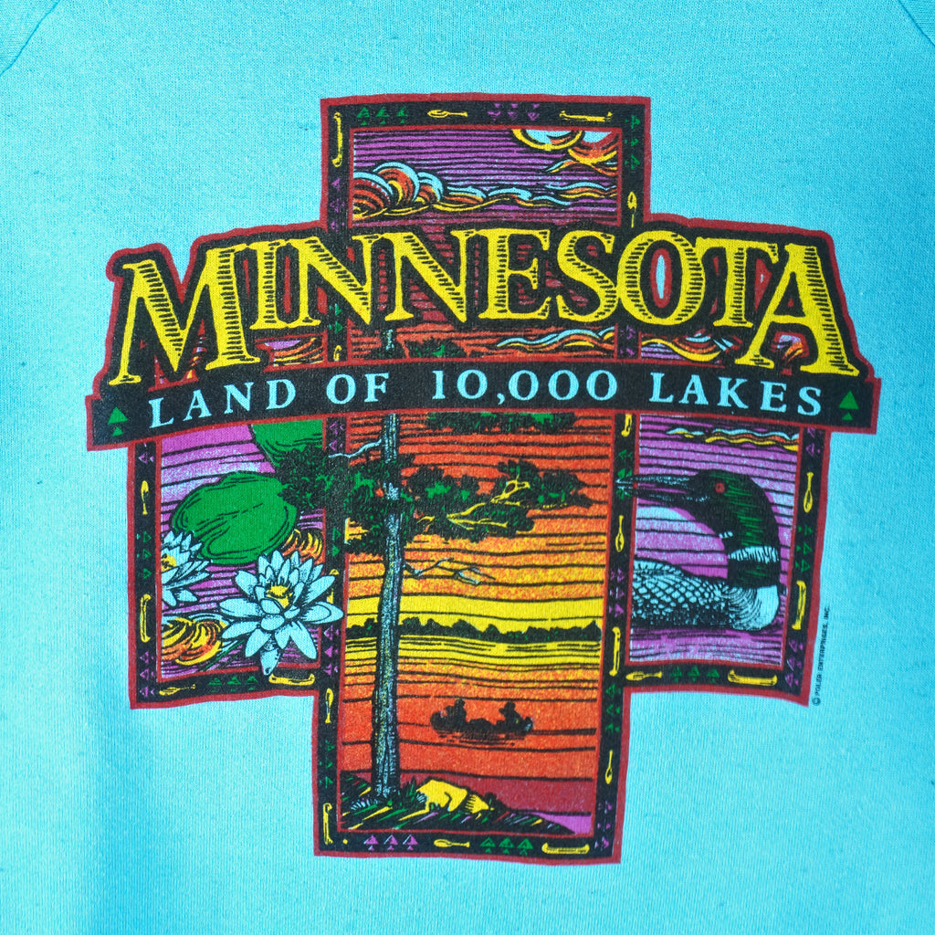 Vintage - Minnesota Land Of 10,000 Lakes Sweatshirt 1990s X-Large Vintage Retro