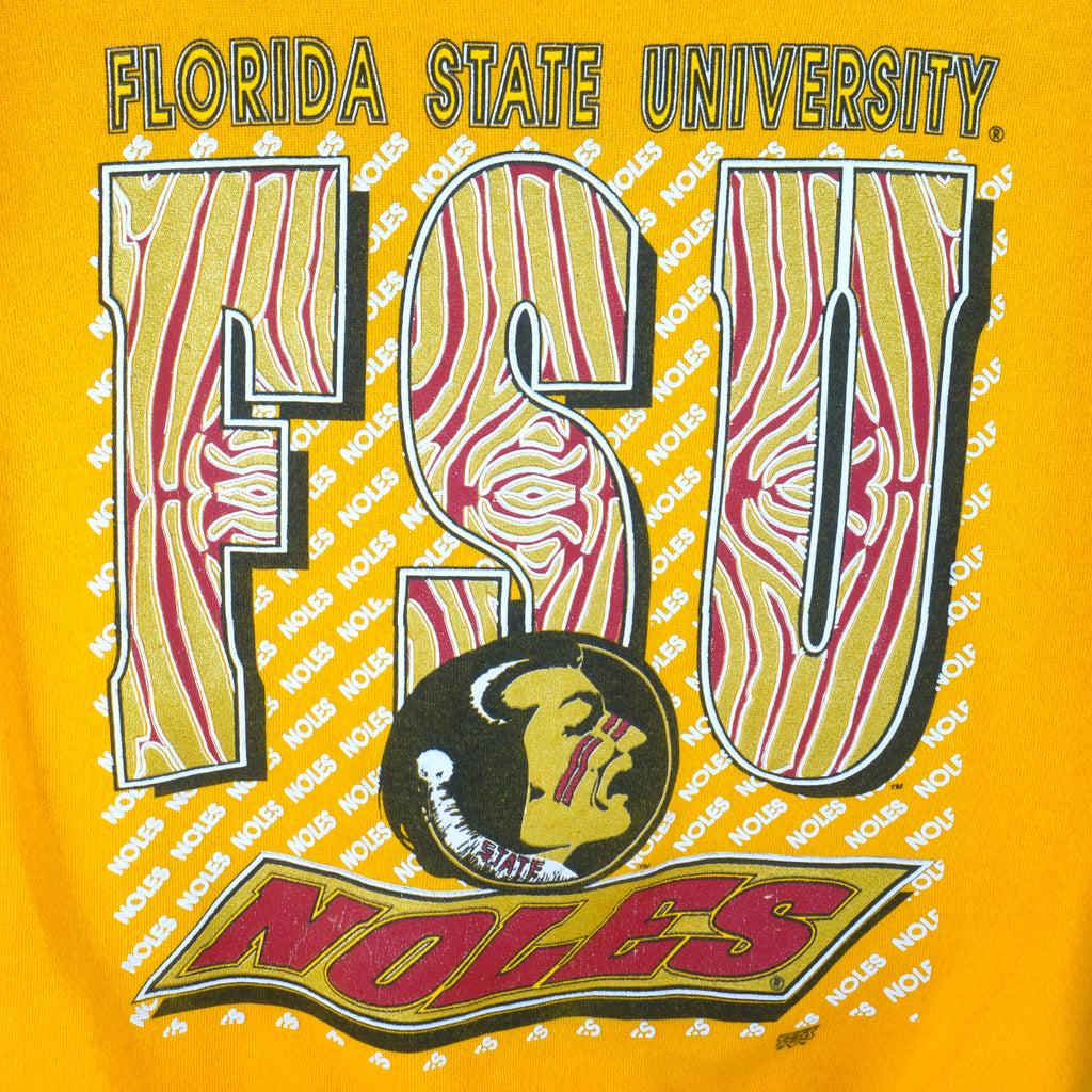 NCAA - Florida State University Seminoles Crew Neck Sweatshirt 1990s Medium Vintage Retro