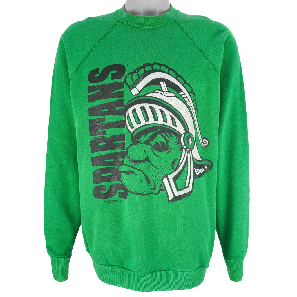 NCAA (US Sweats) - Michigan State Spartans Crew Neck Sweatshirt 1990s X-Large Vintage Retro Football College