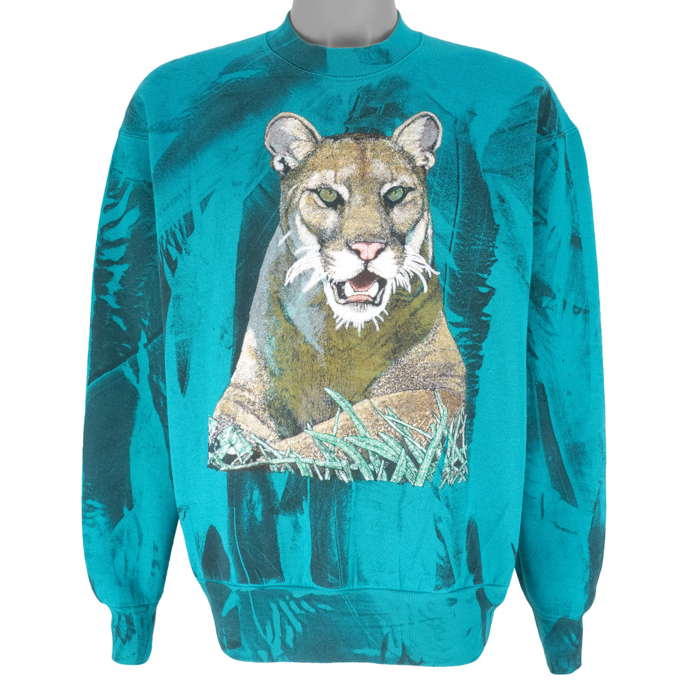 Vintage - Mountain Lion Crew Neck Sweatshirt 1990s Large Vintage Retro