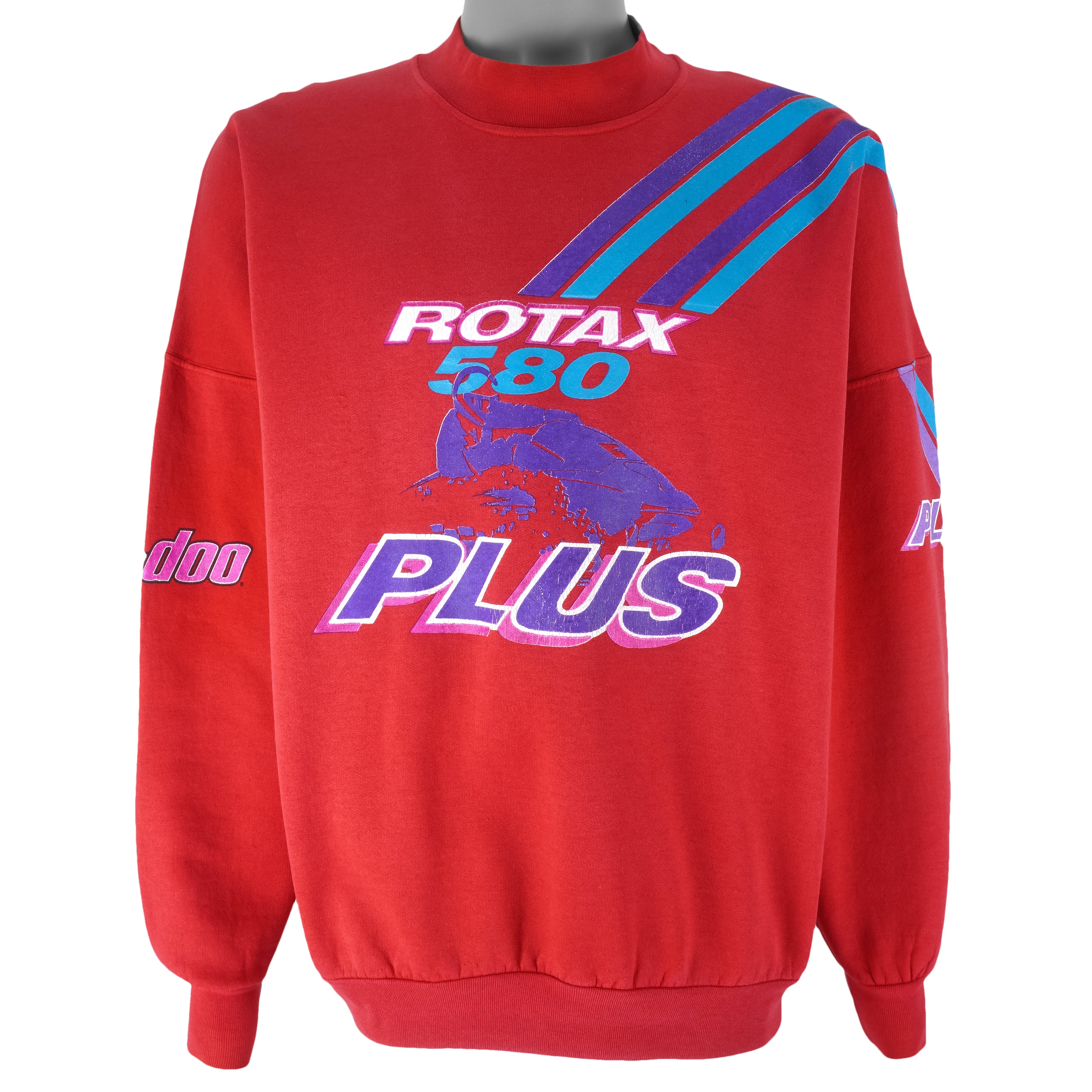 Vintage - Rotax 580 Plus Snowmobile Crew Neck Sweatshirt 1990s Large Vintage Retro