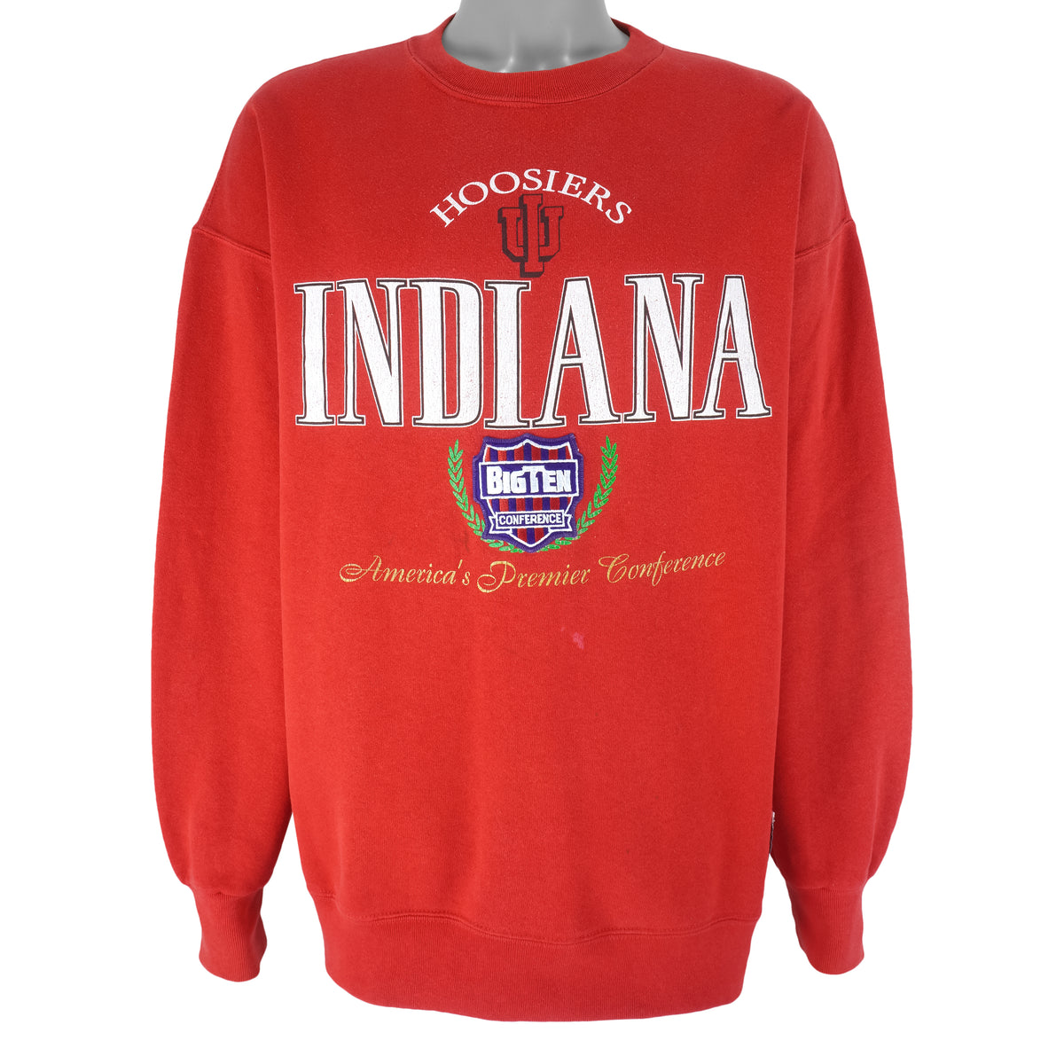 NCAA (Nutmeg) - Indiana Hoosiers Big Ten Conference Sweatshirt 1990s X-Large Vintage Retro Football College