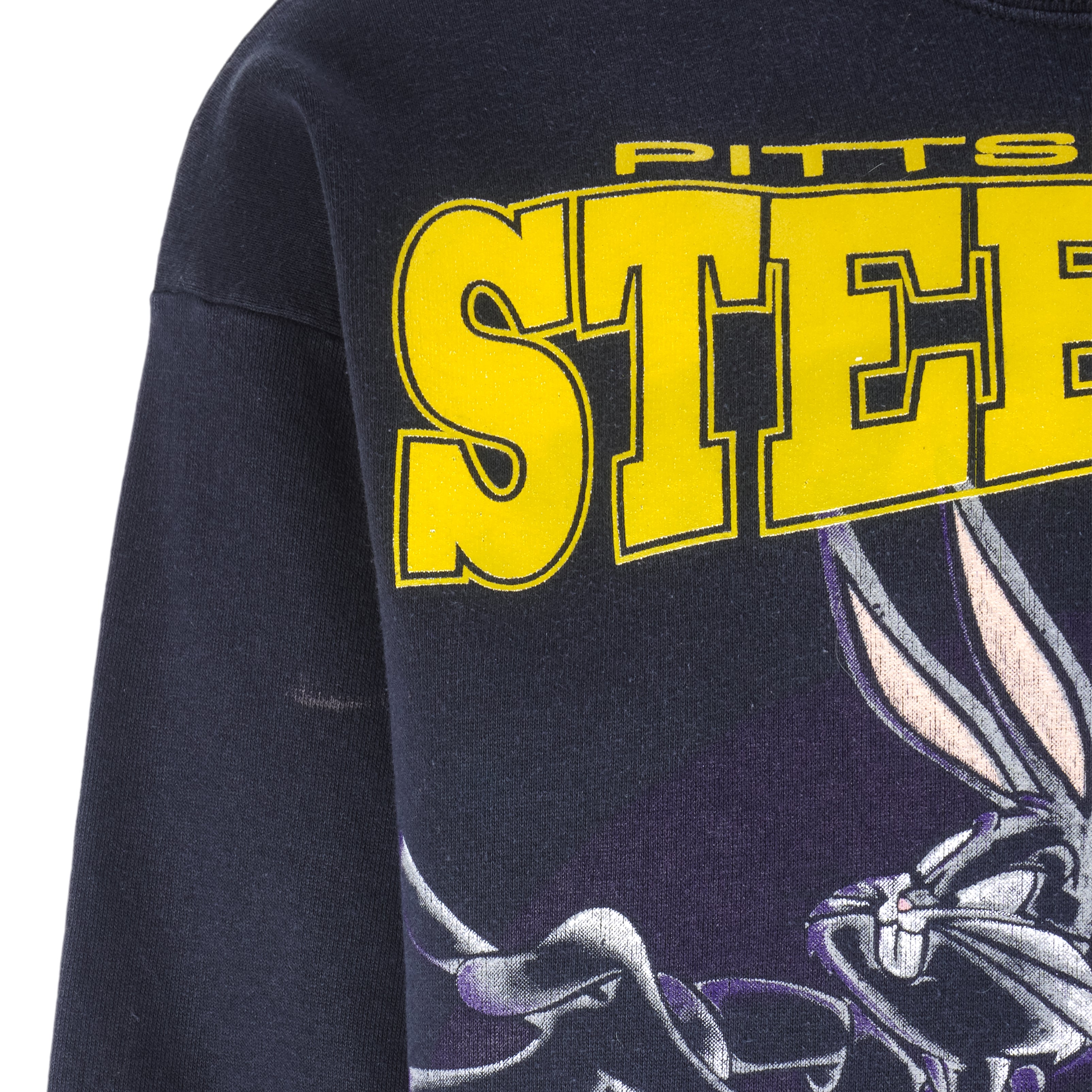 NFL (Sun) - Pittsburgh Steelers X Looney Tunes Crew Neck Sweatshirt 1994 X-Large Vintage Retro Football