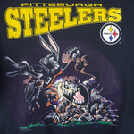NFL (Sun) - Pittsburgh Steelers X Looney Tunes Crew Neck Sweatshirt 1994 X-Large Vintage Retro Football