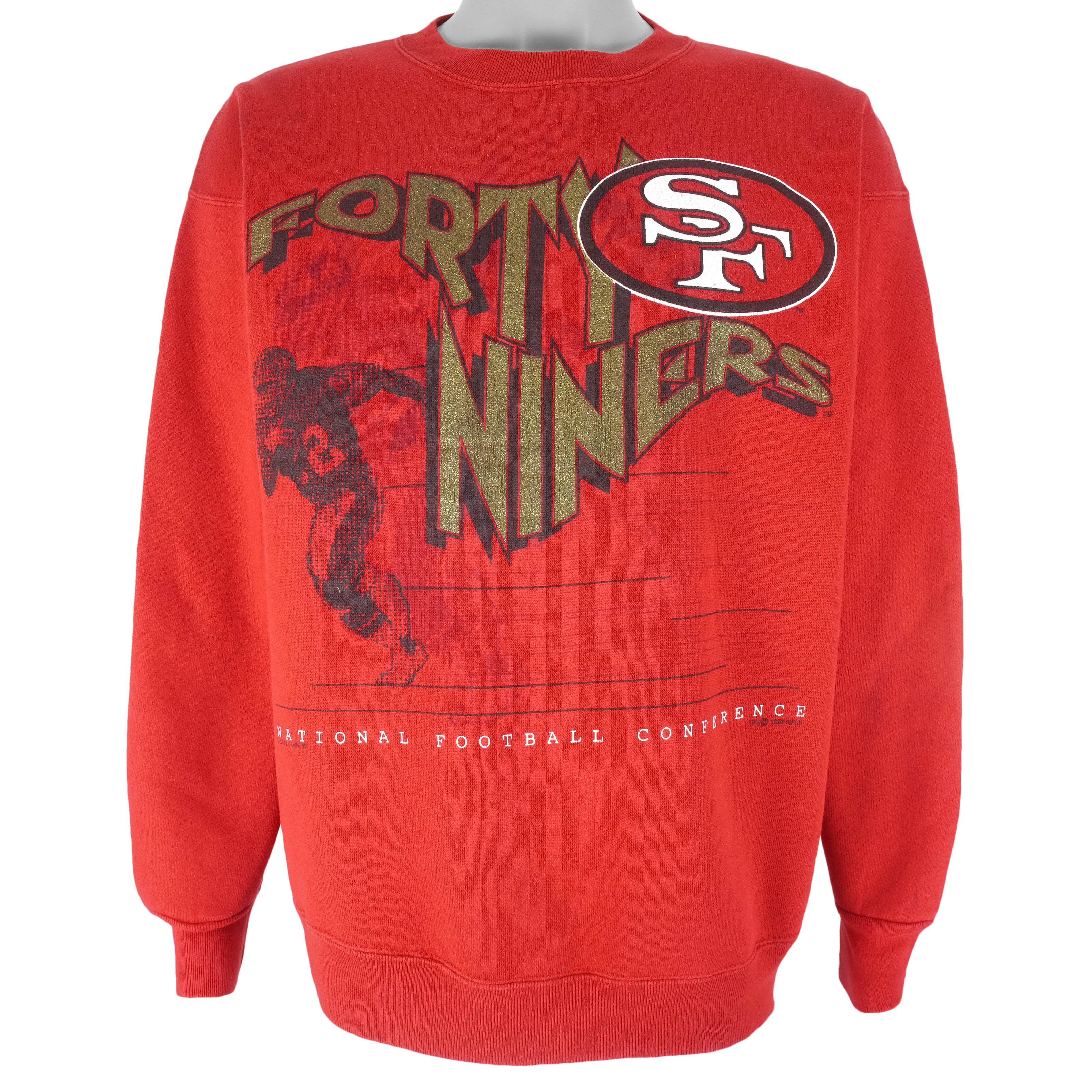 NFL (Tultex) - San Francisco 49ers Crew Neck Sweatshirt 1993 Large Vintage Retro Football