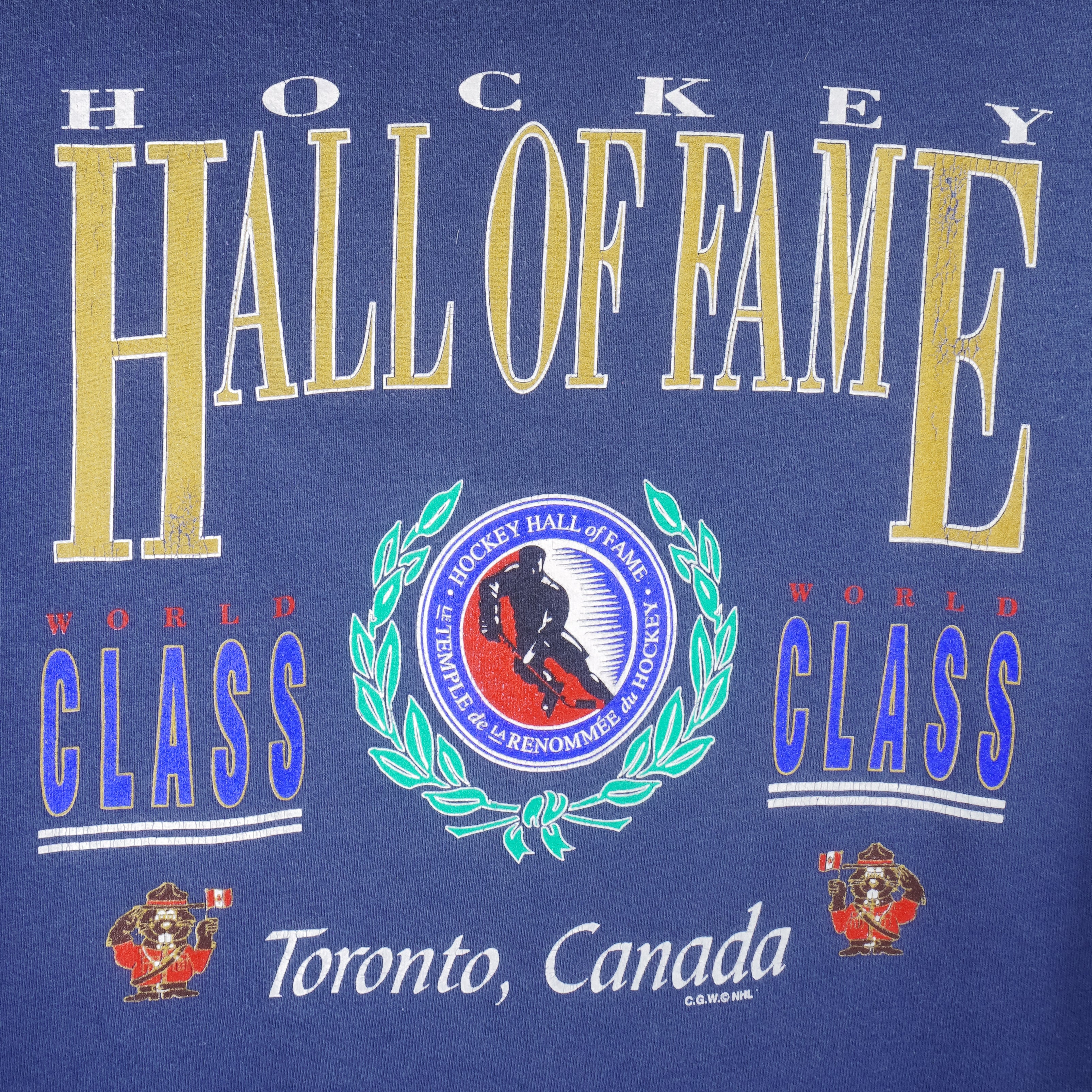 Vintage (Waves) - Hockey Hall Of Fame World Class Canada Sweatshirt 1990s Large Vintage Retro