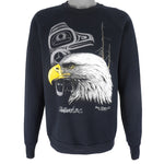 Vintage - Chilliwack B.C. Canada Bald Eagle Crew Neck Sweatshirt 1990s Large Vintage Retro