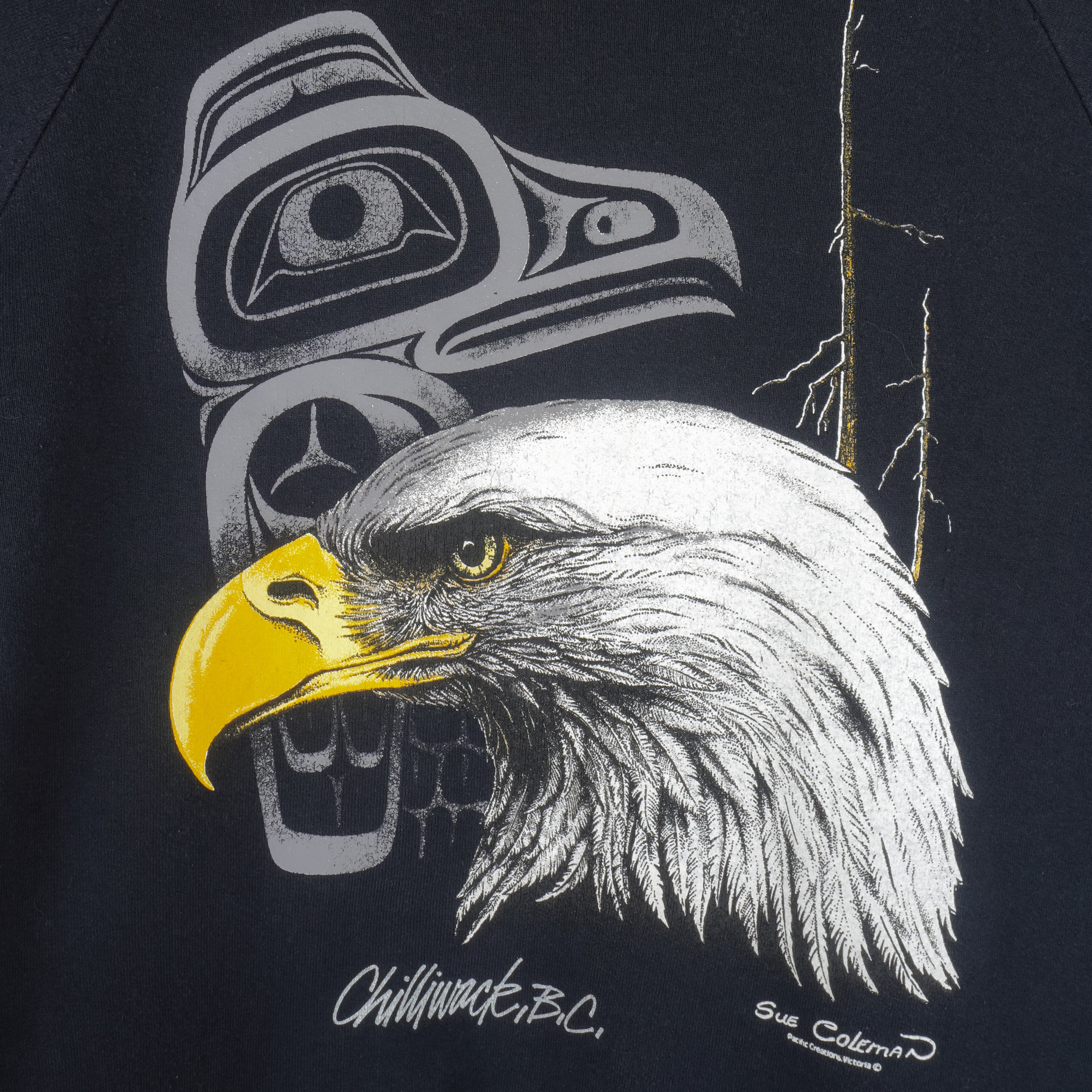 Vintage - Chilliwack B.C. Canada Bald Eagle Crew Neck Sweatshirt 1990s Large Vintage Retro
