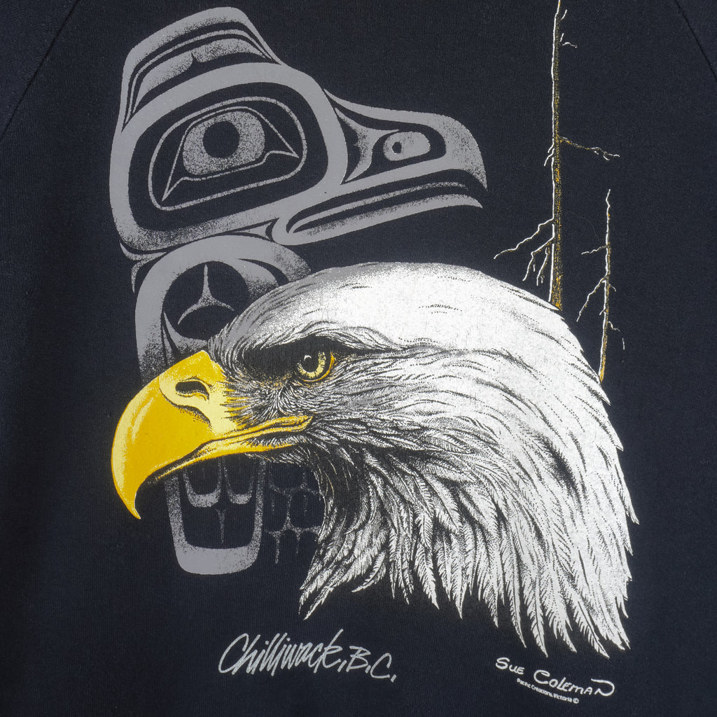 Vintage - Chilliwack B.C. Canada Bald Eagle Crew Neck Sweatshirt 1990s Large Vintage Retro